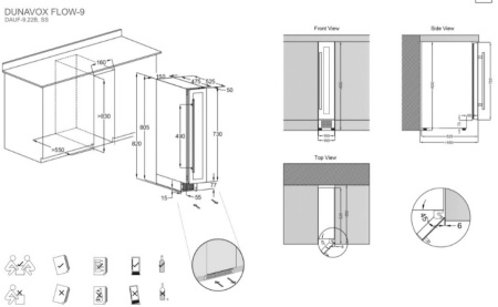 Винный шкаф Dunavox DAUF-9.22B